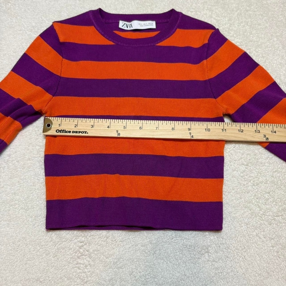 Zara striped cropped long sleeve - Picture 4 of 6